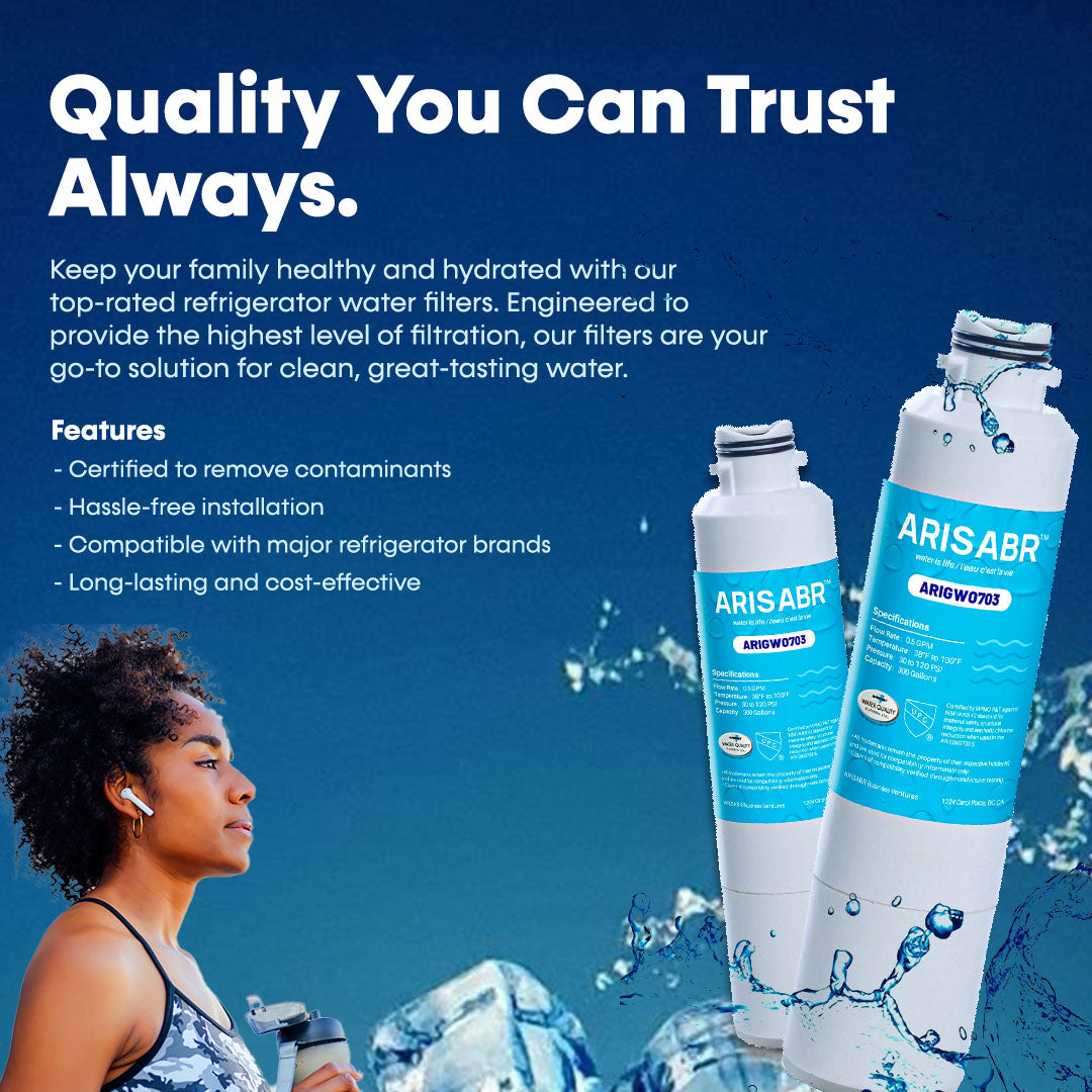 ARISABR Refrigerator Water Filter Replacement for Samsung, Kenmore, DA29-00020B, DA29-00020A, HAF-CIN/EXP, RF28HMEDBSR/AA, RF28K9380SR, RWF0700A (4pack)