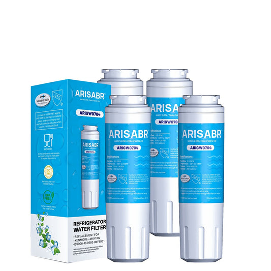 ARISABR Refrigerator Water Filter Replacement for Kenmore, Whirlpool, Amana, UKF8001, EDR4RXD1, UKF8001AXX, UKF8001P, 4396395, 469006, RWF0900A, (4Pack)